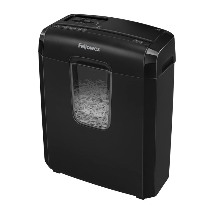 Fellowes Aktenvernichter 6 Blatt Partikelschnitt (P4), Papierschredder für Zuhause, Powershred 6C, S