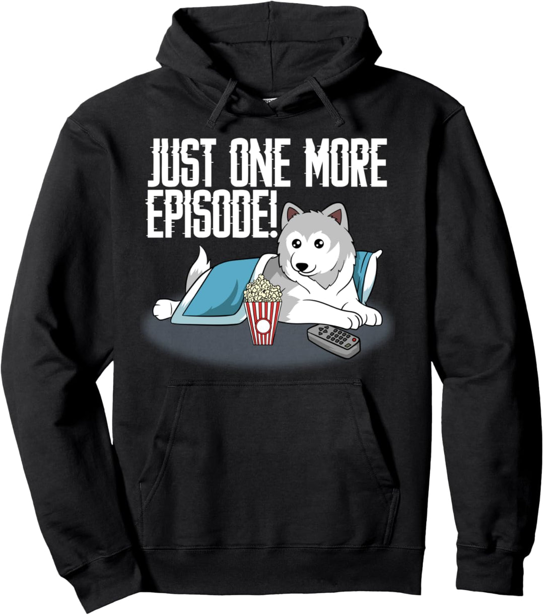 Nur noch eine Episode im Serienmarathon Hundemama Hunde Pullover Hoodie