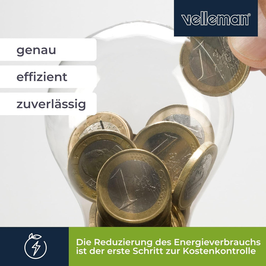 Velleman EMDIN01 Energiekosten-Messgerät Mehrfarbig