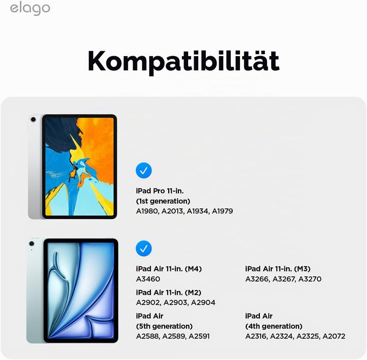 elago Magnetische Folio Hülle für iPad Air 10.9" 5., 4. Gen - Rückwand kann an Metallmaterialien bef