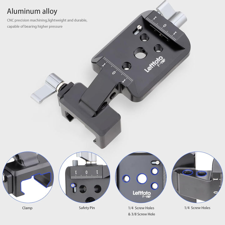 LEFTFOTO Vertikale Halterung Kardanplatte,Vertikale Halterung für DJI Gimbal,Gimbal Clamp für DJI RS