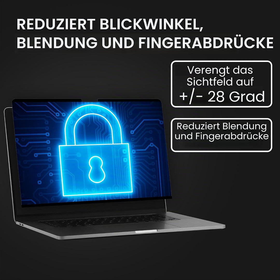 kwmobile Sichtschutzfolie für Apple MacBook Pro 16" (2019) A2141 Folie - Blickschutzfolie Privacy Sc