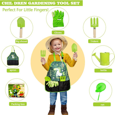 Stanew Kinder-Garten-Set, Kinder-Garten-Werkzeug-Set, Kinder-Garten-Geschenk, Kinder-Outdoor-Garten-