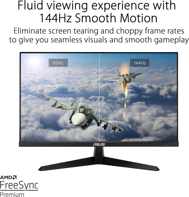 ASUS VY249HGE Gaming Monitor - 24 Zoll Full HD - 144 Hz, 1ms MPRT, FreeSync Premium, GameFast Input