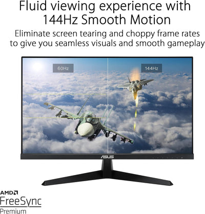 ASUS VY279HGE Gaming Monitor - 27 Zoll Full HD - 144 Hz, 1ms MPRT, FreeSync Premium, GameFast Input