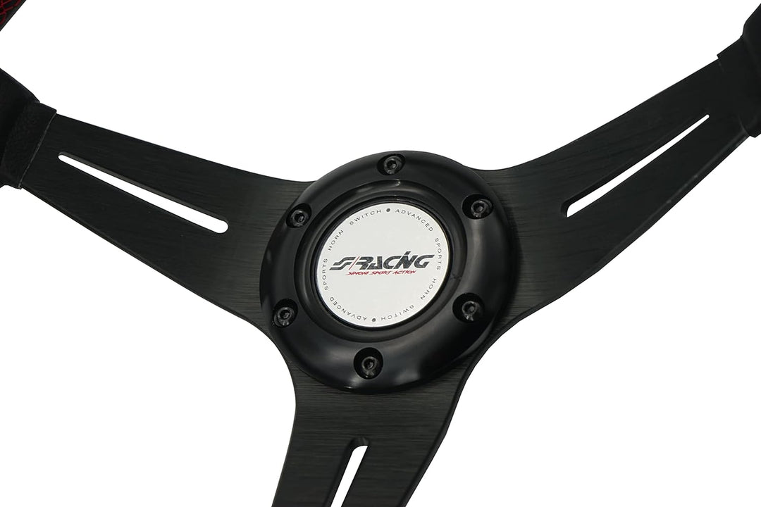 Simoni Racing CLASS Lenkrad Aus Echtem schwarzem Leder, Universal