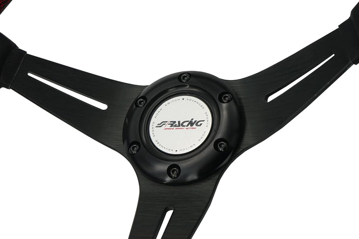 Simoni Racing CLASS Lenkrad Aus Echtem schwarzem Leder, Universal