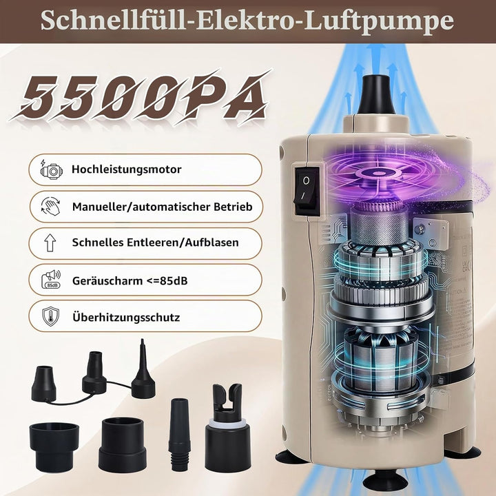 Luftballonpumpe Elektrische, 600W Elektrische Ballonpumpe Kit mit 14 Ballongirlande Kits, 2 Inflatio