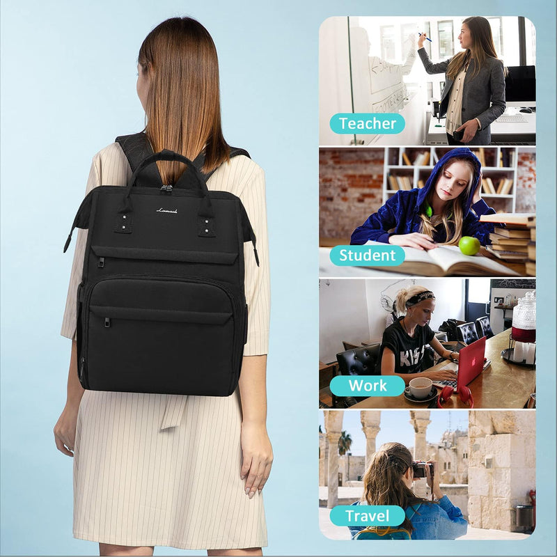 LOVEVOOK Rucksack Damen Laptop Rucksack für 15.6 Zoll Laptop, Schulrucksack wasserdichte für Arbeit