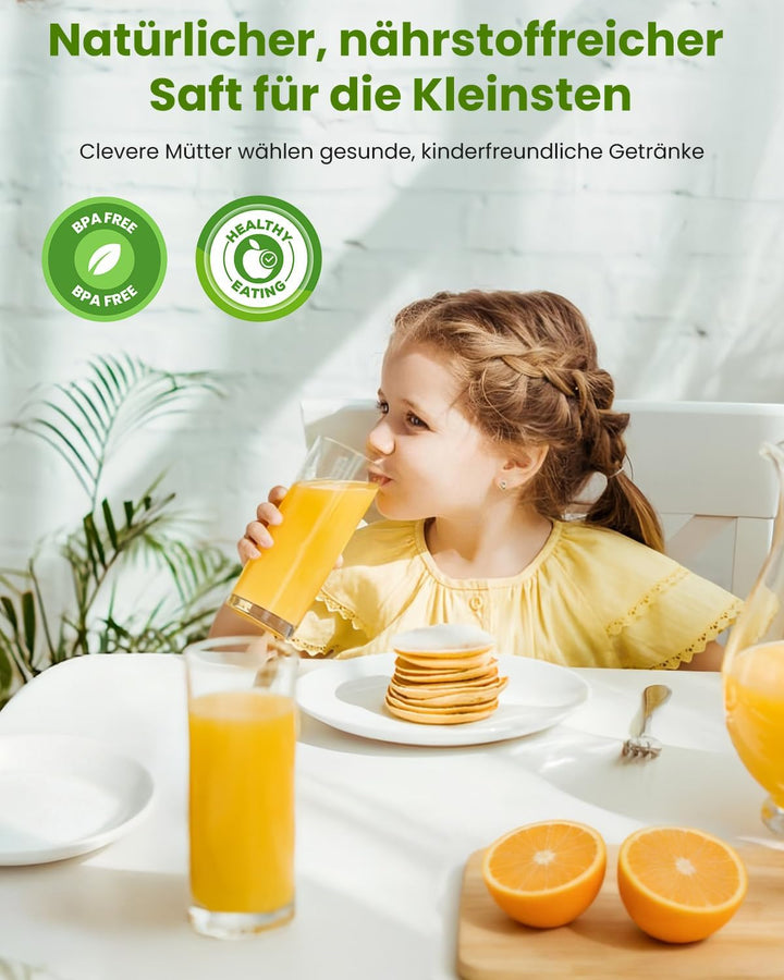 LINKChef Entsafter Slow Juicer für Obst und Gemüse, 250W Juicer Machine, 130 mm Einfüllöffnung für g