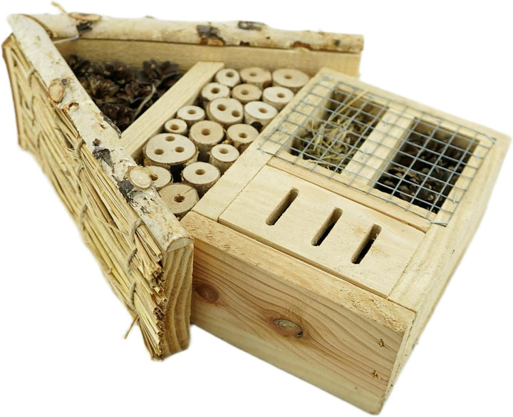 Insektenhaus Insektenhotel XL Bienenhaus Holz Winterquartier Biene Nistkasten 37x21x8cm
