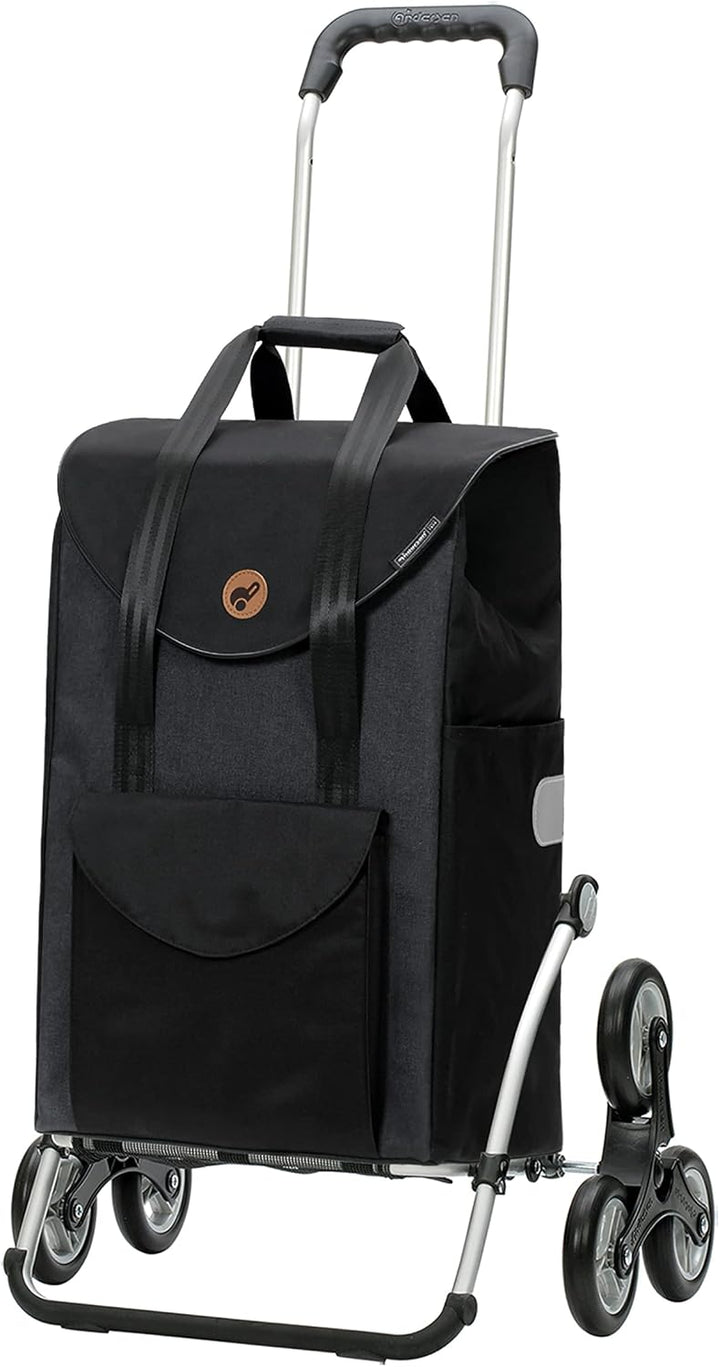 Andersen Shopper Treppensteiger Royal Alu klappbar mit Rad Ø 3 x 13 cm und 49 Liter Tasche Senta sch