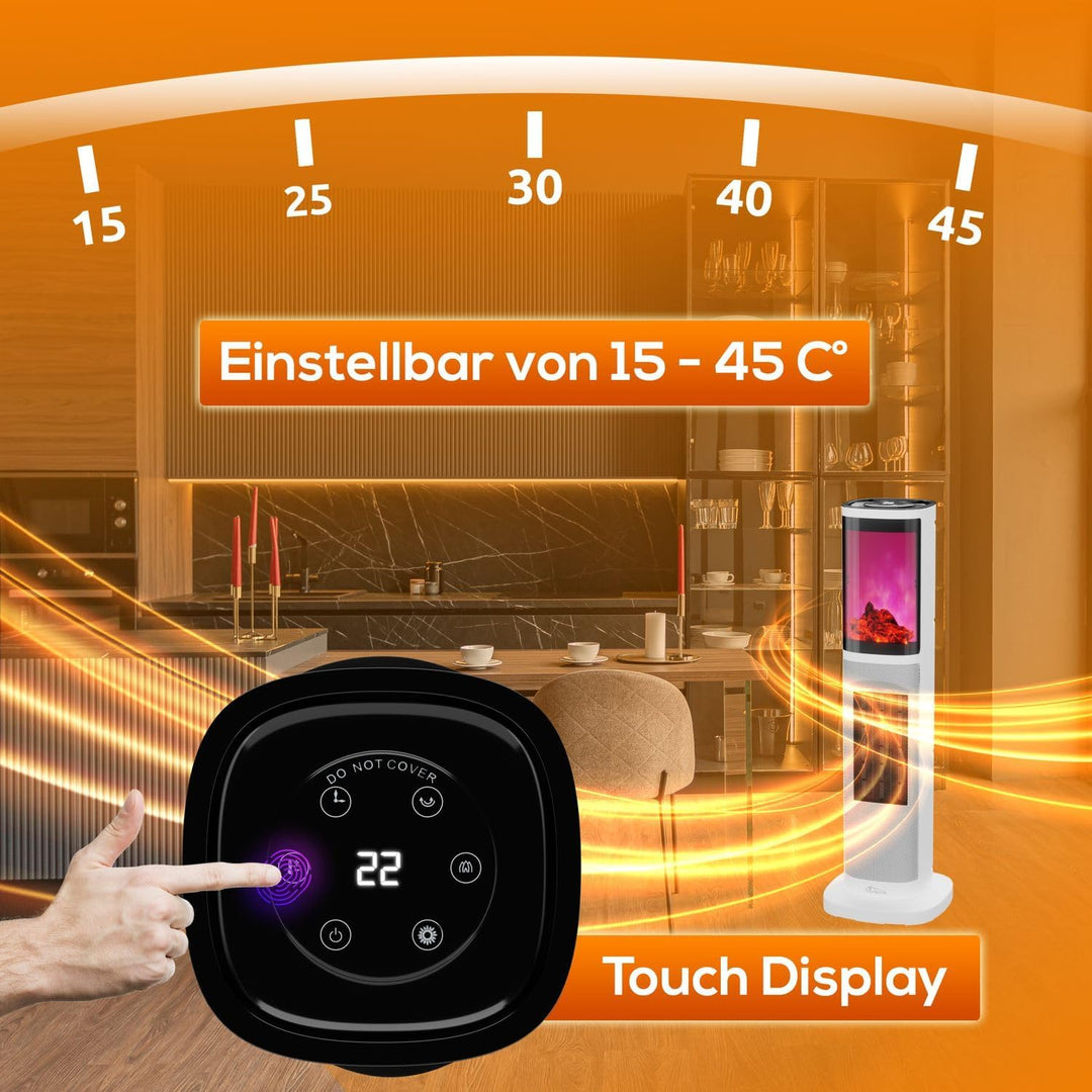 Tronitechnik® Infrarot Turm-Keramik-Heizer Elektro-Heizer 2000 Watt, Heizstrahler Standheizstrahler