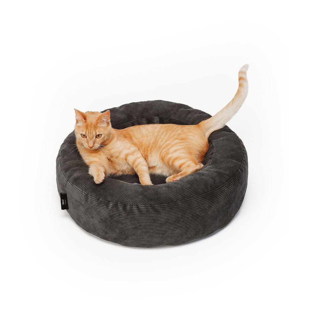 LucyBalu® Nest Katzenbett waschbar für kleine & grosse Katzen | Katzenschlafplatz | Katzenkissen | K