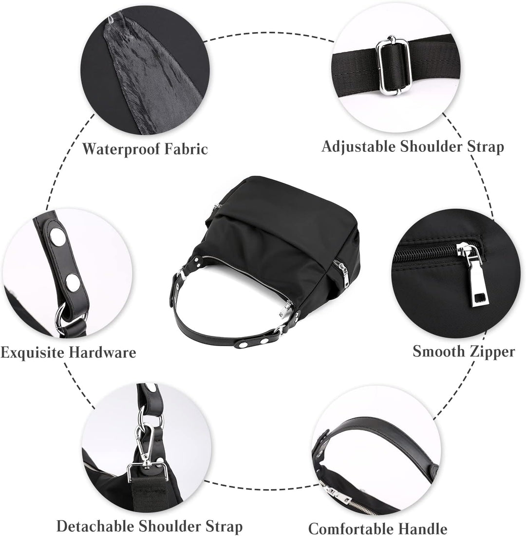 PORRASSO Casual Umhängetasche Nylon Schultertasche Damen Multi Tasche Handtasche Mädchen Crossbody B