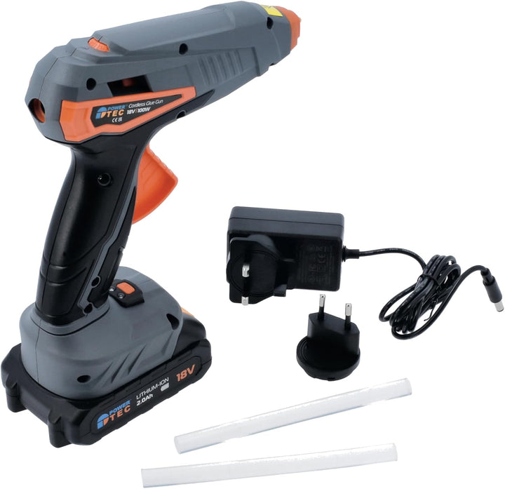 PowerTec 92663 Cordless Glue Gun 18V 100W