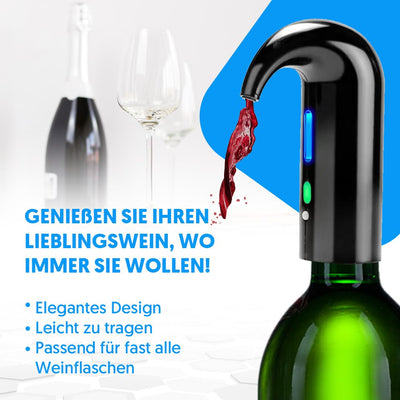 NK Elektrischer Weinkaraffe, automatischer und tragbarer Weinbelüfter, wiederaufladbar über USB, ink