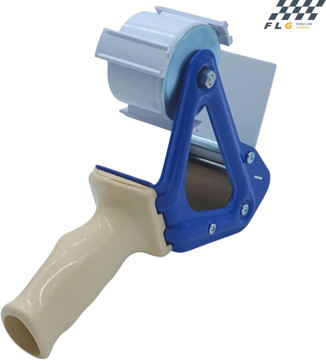 FLG | Handabroller "Standard Blau" Klebebandabroller Metallgehäuse Paketbandabroller 50 mm Abroller