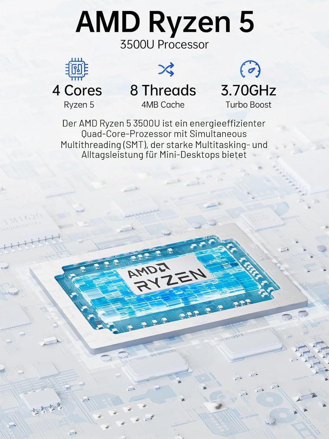 GMKtec Mini-PC N97, G5 Micro-Desktop-Computer, Intel Alder Lake N97 der 12. Generation (bis zu 3,60