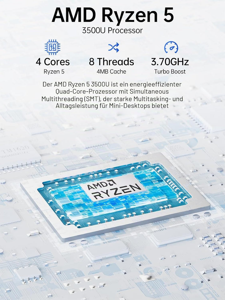 GMKtec Mini-PC N97, G5 Micro-Desktop-Computer, Intel Alder Lake N97 der 12. Generation (bis zu 3,60