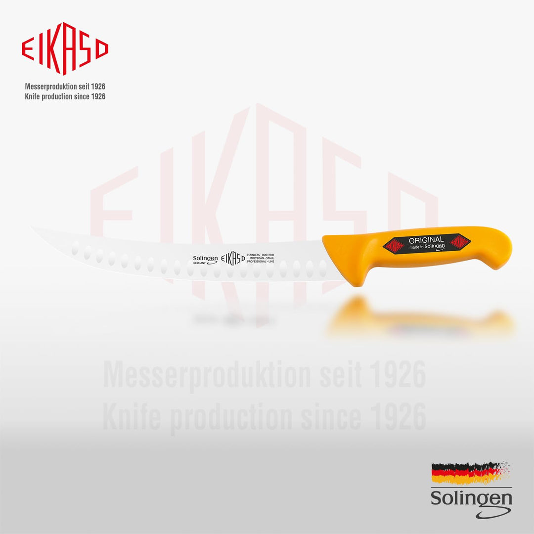 EIKASO Solingen Zerlegemesser mit Kullen 26cm scharfe Klinge Fleischmesser Küchenmesser aus Molybdän