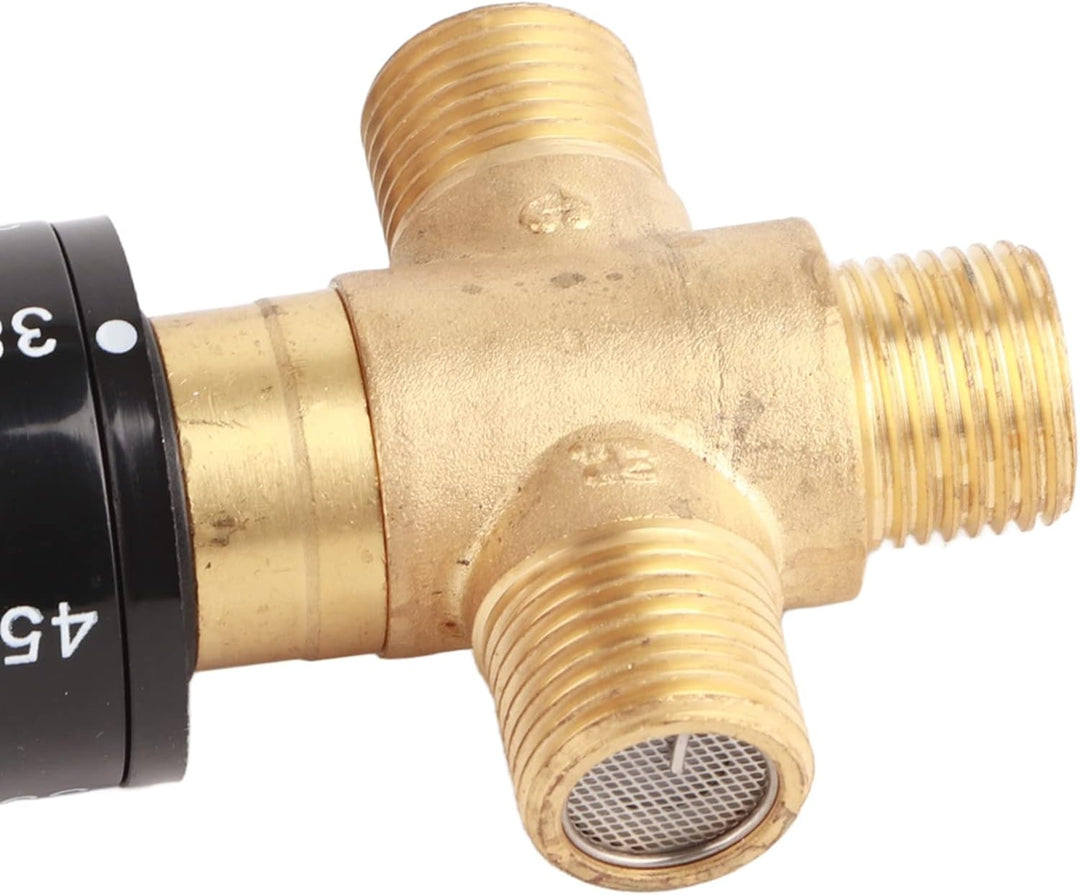 Duokon Messing Thermostat Mischventil Wassertemperatur Rohr Becken Thermostat Steuerung Badezimmer W