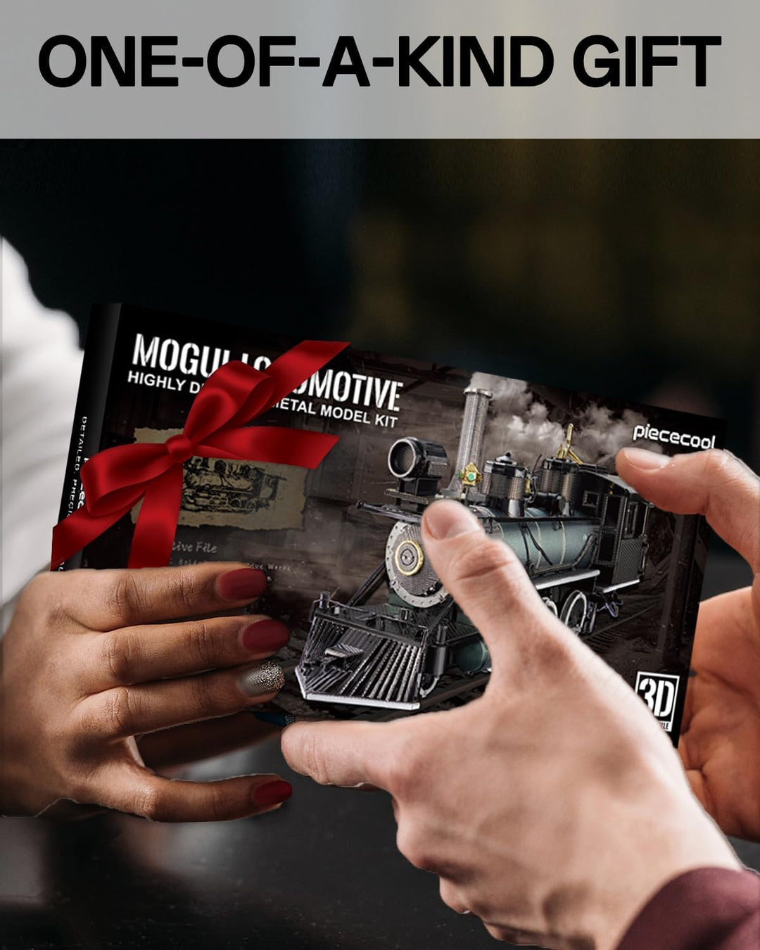 Piececool 3D Puzzle Metall, Zug für Modellbausatz Erwachsene, 3D-Puzzles zu Bauen, BAU, Bastel-Kits,