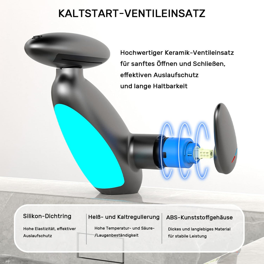 Wasserhahn Bad mit Ausziehbar Brause, Armatur Badezimmer mit 4 Strahlarten, 360° Drehbar badezimmer