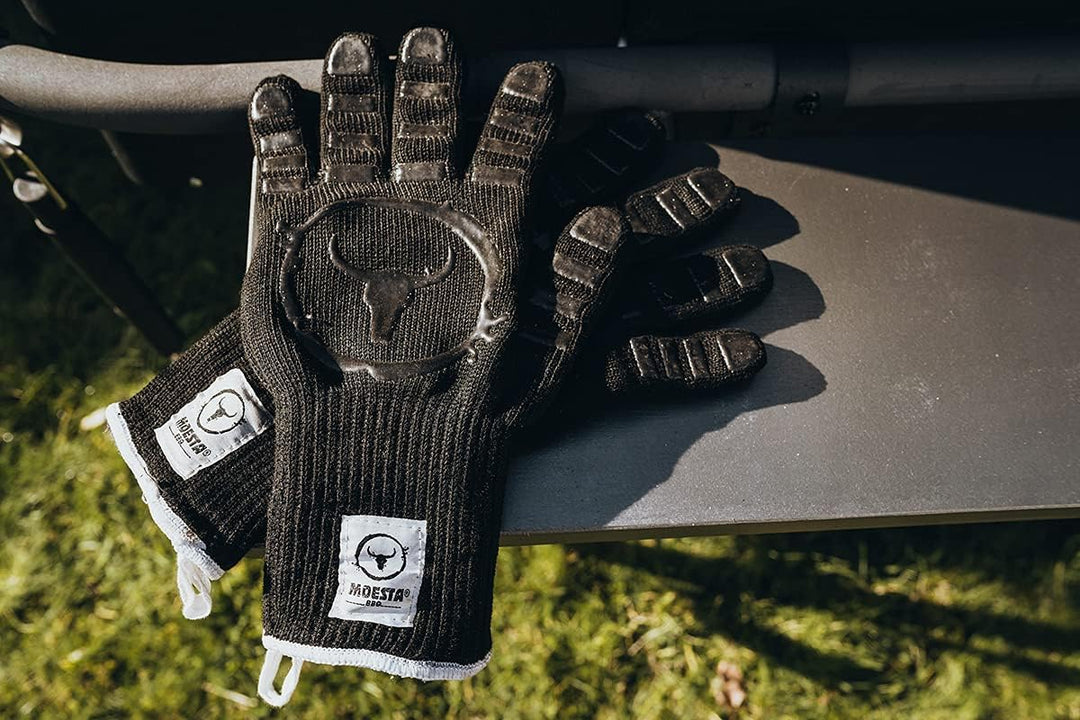 Moesta-BBQ 10375 - GrillGloves No.1 Grösse L/XL für Profis - Bis 500°C hitzebeständiger Grill- / Ofe