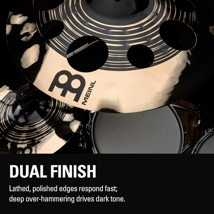 Meinl Classics Custom Dual 16 Zoll Trash Crash (Video) Schlagzeug Becken (40,64cm) B12 Bronze, Dunkl