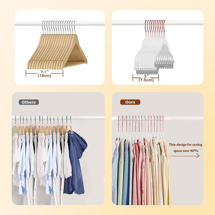 Baby-Kleiderbügel mit Clips, 14 Stück KinderKleiderbügel aus Samt, Strapazierfähige Kleiderbügel, ru