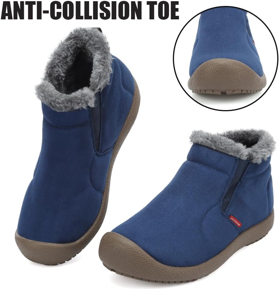 VTASQ Winterstiefel Herren Winterschuhe Gefüttert Warme Schneestiefel Outdoor rutschfest Kurzschaft