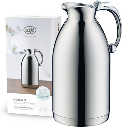 alfi Thermoskanne Hotello, doppelwandiger Edelstahl poliert 1,5l, geignet für Hotel und Gastronomie,