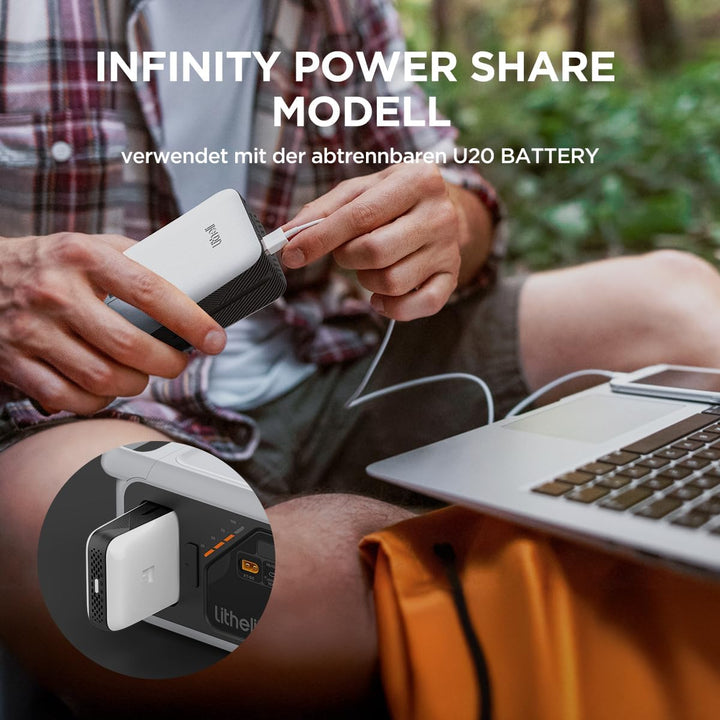 Litheli Tragbare Powerstation Flint 218, 216Wh LiFePO4 Batterie Outdoor Generator, 300W AC/100W USB-