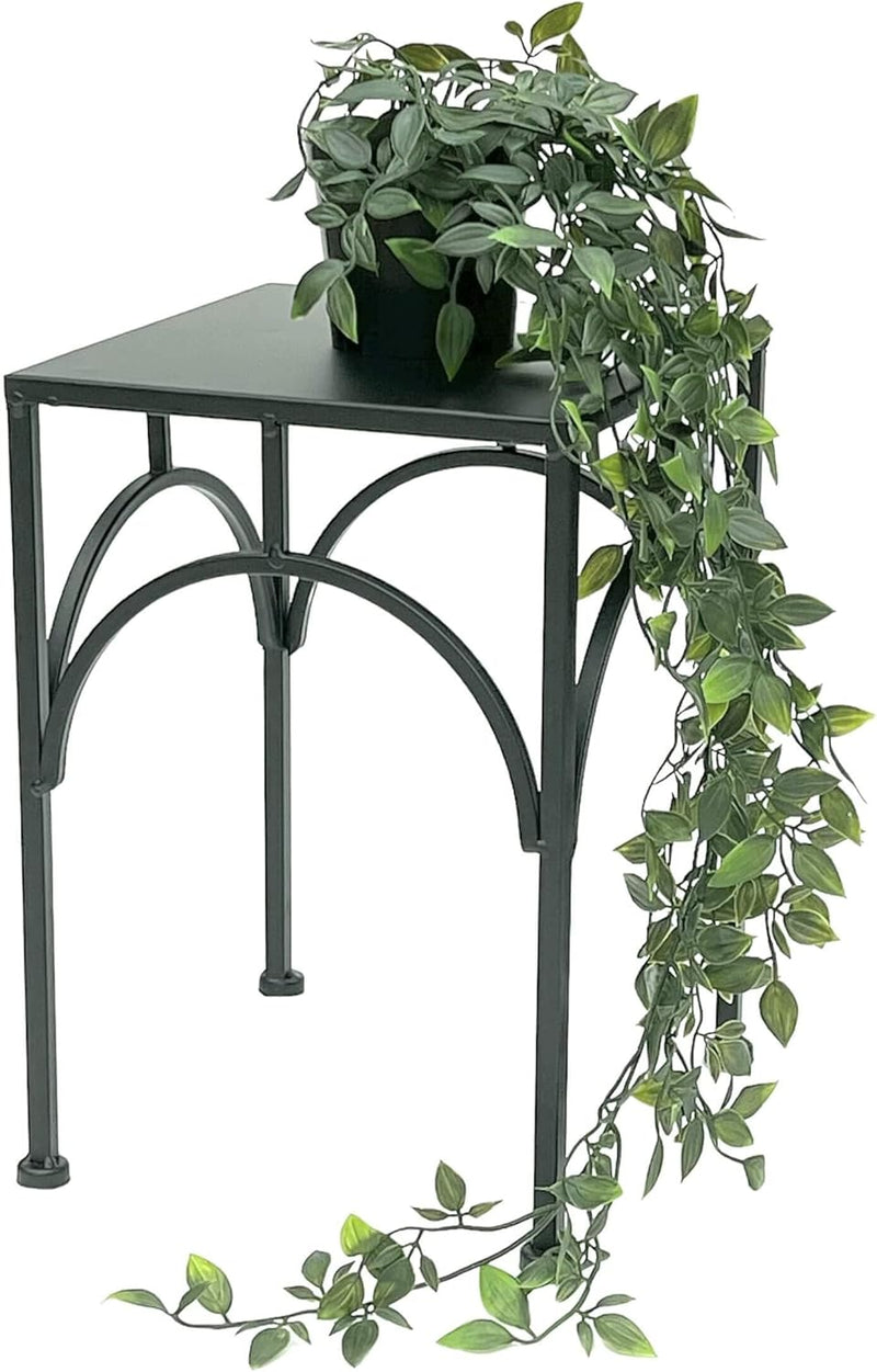 DanDiBo Blumenhocker Metall Schwarz Eckig Blumenständer Beistelltisch 96449 Blumensäule Pflanzenhock