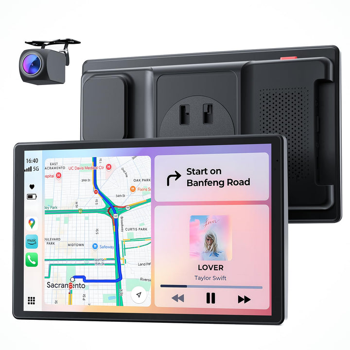 8'' Tragbares Carplay Display für Apple CarPlay & Android Auto, 1440x900 HD Display, Magnetische Hal