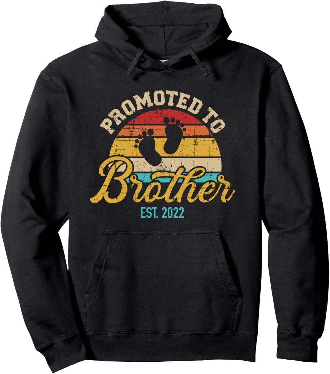 Befördert zum Bruder 2022 vintage retro Pullover Hoodie
