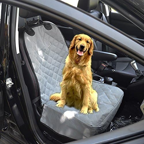wasserdichte Sitzbezug Sitz Schutz Auto Vorne Sitzbezug Einzel der Pet-Hund (Grau)