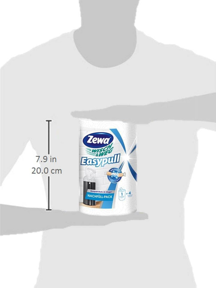 Zewa Wisch und Weg Easypull Nachfüllrolle für mobilen Papierspender, saugstarke und reissfeste Wisch