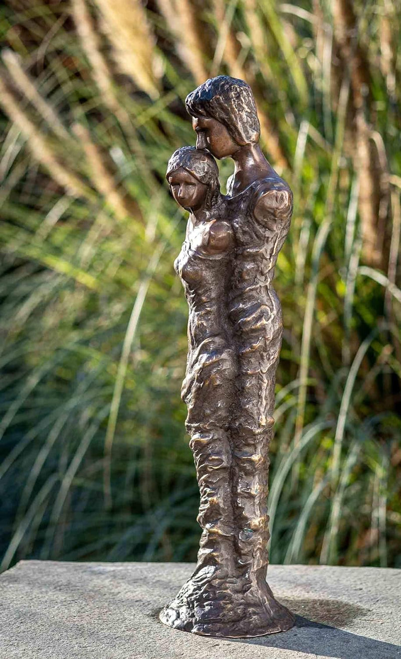 IDYL Bronze-Skulptur Modernes Paar | 56x14x17 cm | Bronze-Figur handgefertigt | Gartenskulptur - Woh