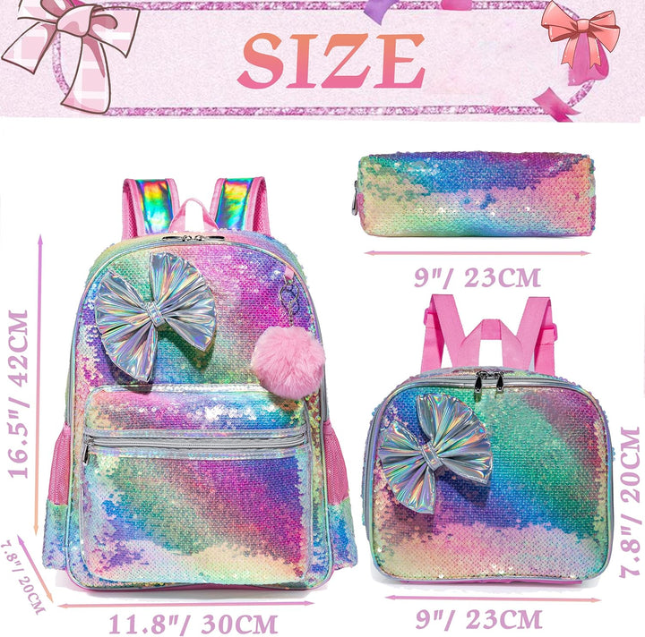 HTgroce Pinker Bogen Schulrucksack Schulranzen Schultasche Sports Rucksack Freizeitrucksack Backpack