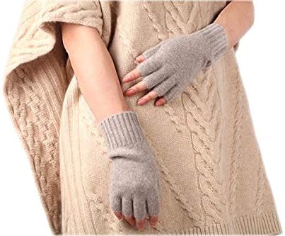Prettystern Damen Herren Kaschmir-Wolle Halbfinger kurzfinger-handschuhe Handschuhe Handstulpen für