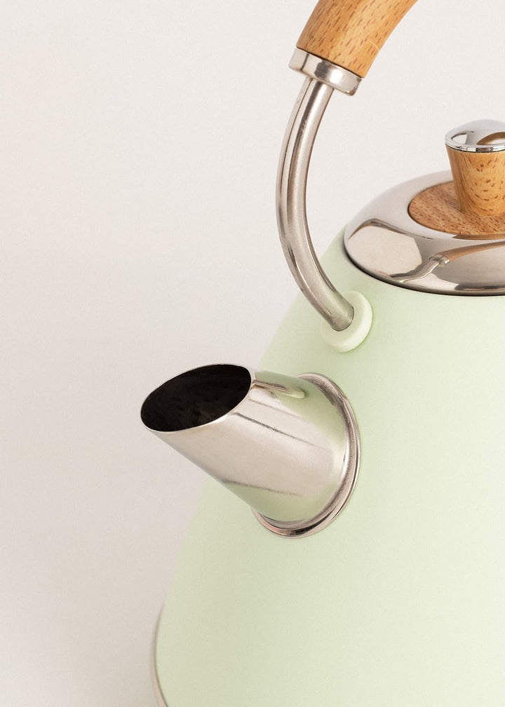 CREATE/KETTLE RETRO L/Elektrischer Wasserkocher Pastellgrün/Schnelles Aufkochen, Fassungsvermögen 1,