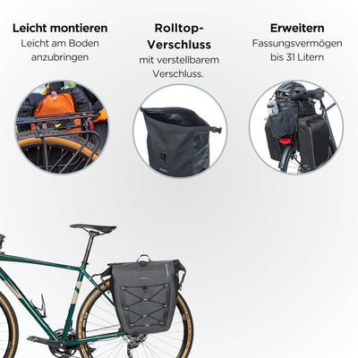 Basil Single pannier bag NAVIGATOR STORM L 25