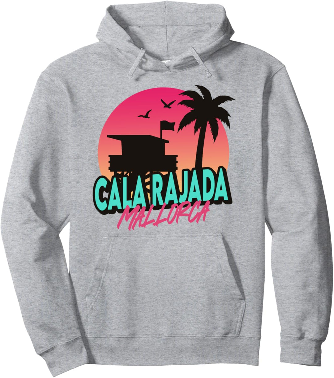 Vintage Cala Rajada Spanien Strand Palmen Europa Pullover Hoodie