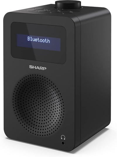 SHARP DR-430 Digitalradio (DAB/DAB+/FM mit RDS, Bluetooth 5.0, Kopfhöreranschluss, 5 Watt), schwarz