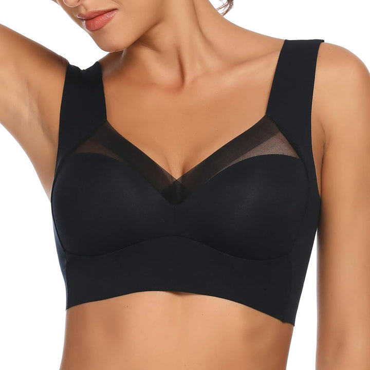 WOWENY Damen Komfort BHS Ohne Bügel Zero Feel Bralette für Frauen, Weich und Bequem T Shirt Schlaf B