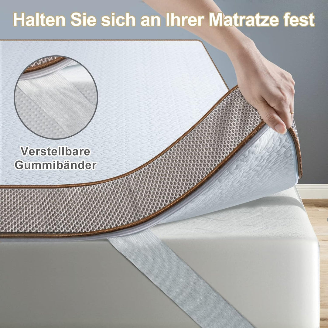 BedStory Topper 160x200cm, 7,5cm Zwei Härtegrade H3&H2 Gel Topper mit Abnehmbarem und Waschbarem Bez
