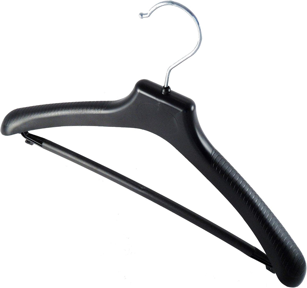 Kleiderbügel für Anzüge und 2-Teiler, Kostümbügel, 38 cm, schwarz, 10 Stück