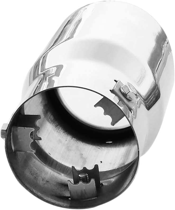 Auspuffblende Endrohr Auspuff Universell Schalldampf Edelstahl Rund bis 68mm Chrom AutoHobby